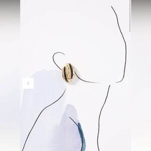 Anthropologie The Restored Vintage Collection: Split Enamel Earrings